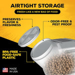 Gamma2 Vittles Vault Pet Food Storage Containers - Sealed Dog and Cat Food Storage Container, Fits up to 25lbs, Made in the USA - [12"L x 13.75"H]