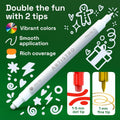 ARTISTRO 24 Acrylic Paint Markers for Rock, Fabric, Wood, Glass, Craft, Decoration - Dual-Tip Paint Pens - Stocking Stuffers, Christmas Gift Idea for Teens, Grandkids, Kids - Art Supplies