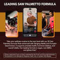 Saw Palmetto Supplement with Stinging Nettle and Pumpkin Seed Extract - Advanced 3X Formula - DHT Blocker Urinary Health and Prostate Support for Mens Health - Vegan, Non-GMO Capsules - 2 Month Supply