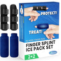 Simplation Trigger Finger Splint and Ice Pack Set for Pain Relief