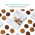 Munchkin Lactation Cookie Bites Variety Pack - Helps Increase Milk Supply for Nursing/Breastfeeding/Pumping Moms, 3 Oatmeal Chocolate Chip, 3 Chocolate Salted Caramel, 6 Pack