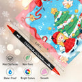 30 Colors Acrylic Paint Markers, Dual Tip Fine and Brush Tips for Detailed Art, Crafting, Rock Painting, Wood, Glass, Ceramic, and More