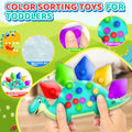 Valentine Day Gift for Toddler Boys Dinosaur Color Sorting Sensory Toy Roadtrip Travel Essenstial Dementia Fine Motor Autism Fidget Preschool Classroom Activities for Kid Easter Basket Stuffer