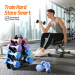 4 Tier Dumbbell Rack - Rust-Resistant Dumbbell Stand for Home Gym