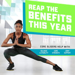 Elite Sportz Core Sliders: Compact Dual-Sided Workout Discs for Full-Body Training
