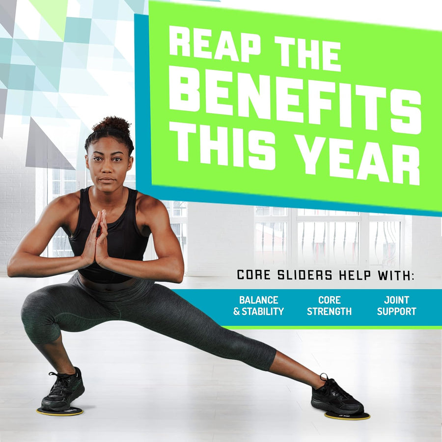 Elite Sportz Core Sliders: Compact Dual-Sided Workout Discs for Full-Body Training