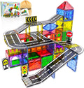 Magnetic Tiles - Road Set, Magnetic Building Blocks, Preschool Montessori Toys Gift for 3+ Year Old Boys and Girls, Sensory Christmas Toys for Kids Aged 3-5 and 4-8, Ideas for Toddler with Autism