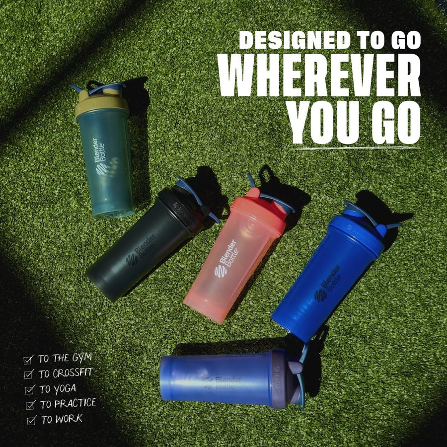 BlenderBottle Classic V2 Shaker Bottle, 28oz (2 Pack), Black & Navy