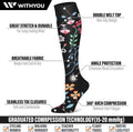 WITHYOU 3 Pairs Compression Socks 15-20 mmHg for Women and Men