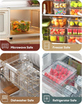 60 PCS Food Storage Containers with Lids Airtight, (30 Lids & 30 Containers) Leak proof Containers Set for Kitchen, Meal Prep, BPA-Free, PVC-Free Plastic, Microwave/Dishwasher Safe, Extra Labels & Pen