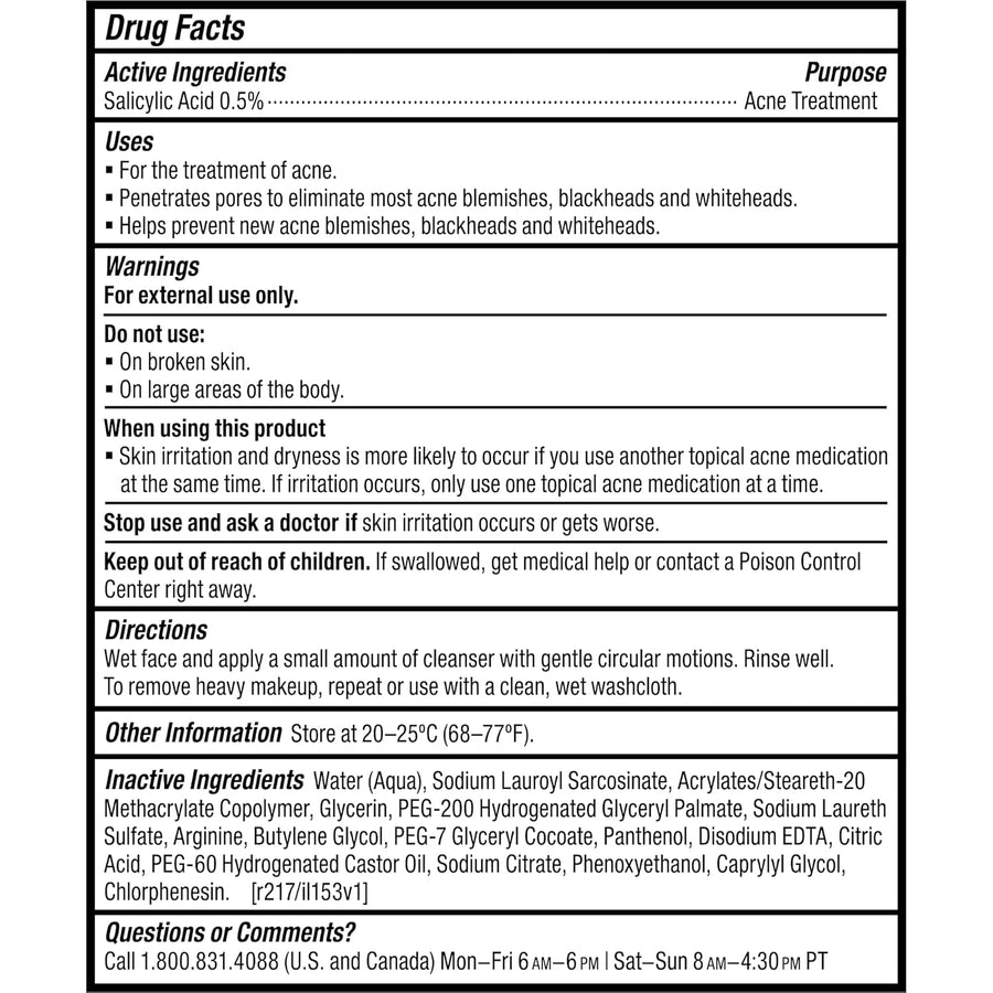 Paula's Choice CLEAR Pore Normalizing Facial Cleanser, Acne Daily Face Wash, Salicylic Acid Face Cleanser for Clogged & Enlarged Pores, Redness & Blackheads, Fragrance Free