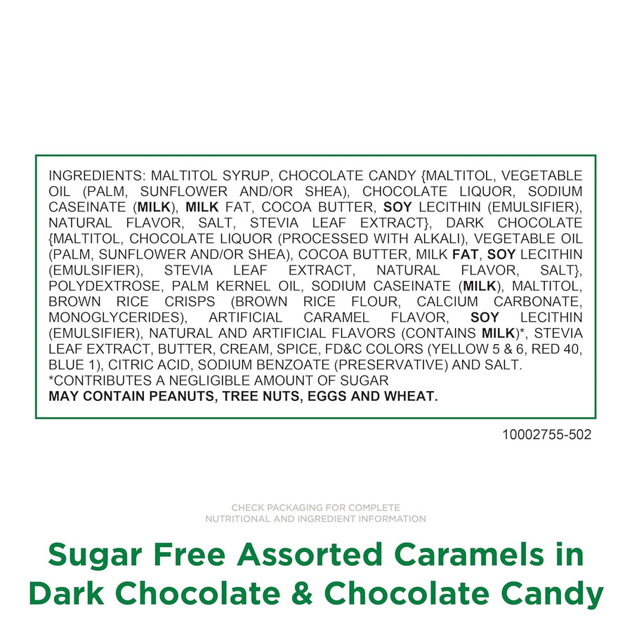 RUSSELL STOVER Sugar Free Assorted Caramels in Chocolate Candy, 15.3 oz. bag