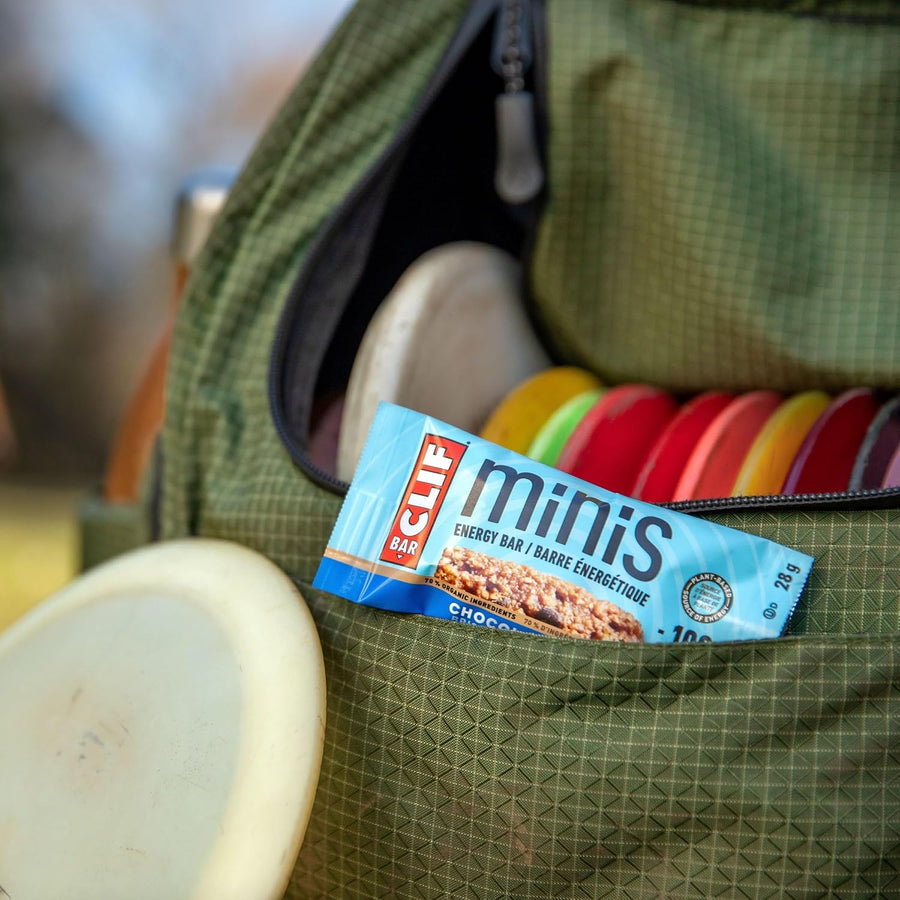 CLIF BAR Minis - Chocolate Chip - Made with Organic Oats - 4g Protein - Non-GMO - Plant Based - Snack-Size Energy Bars - 0.99 oz. (20 Pack)