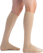 EvoNation Men's USA Made 20-30 mmHg Knee High Compression Socks Tan Large