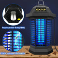 GOOTOP Bug Zapper Outdoor, Mosquito Zapper, 3 Prong Plug in Electric Fly Zapper, Mosquito Killer, Fly Traps, Flying Insects Zapper Indoor Outdoor 90-130V, 4200V, ABS Plastic Outer (Black)