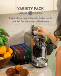 ROSSO CAFFÈ Espresso Coffee Pods for Nespresso Original Machines - 80 Capsules Variety Pack, 8 Signature Flavors, Medium to Dark Roast - Made in Italy