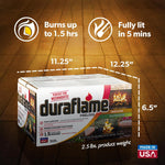 Duraflame 2.5-lb 1.5-Hour Burn Indoor/Outdoor Firelog (12-Count) - Perfect Fire-Log Substitute for Your Fireplace, Great for a Campfire, Chimney-Safe, Easy to Use, Fast Lighting with Starter (2 Items)
