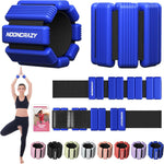 Adjustable Wrist & Ankle Weights Set for Women - Silicone Waterproof 1 lb/2.2 lbs Pair