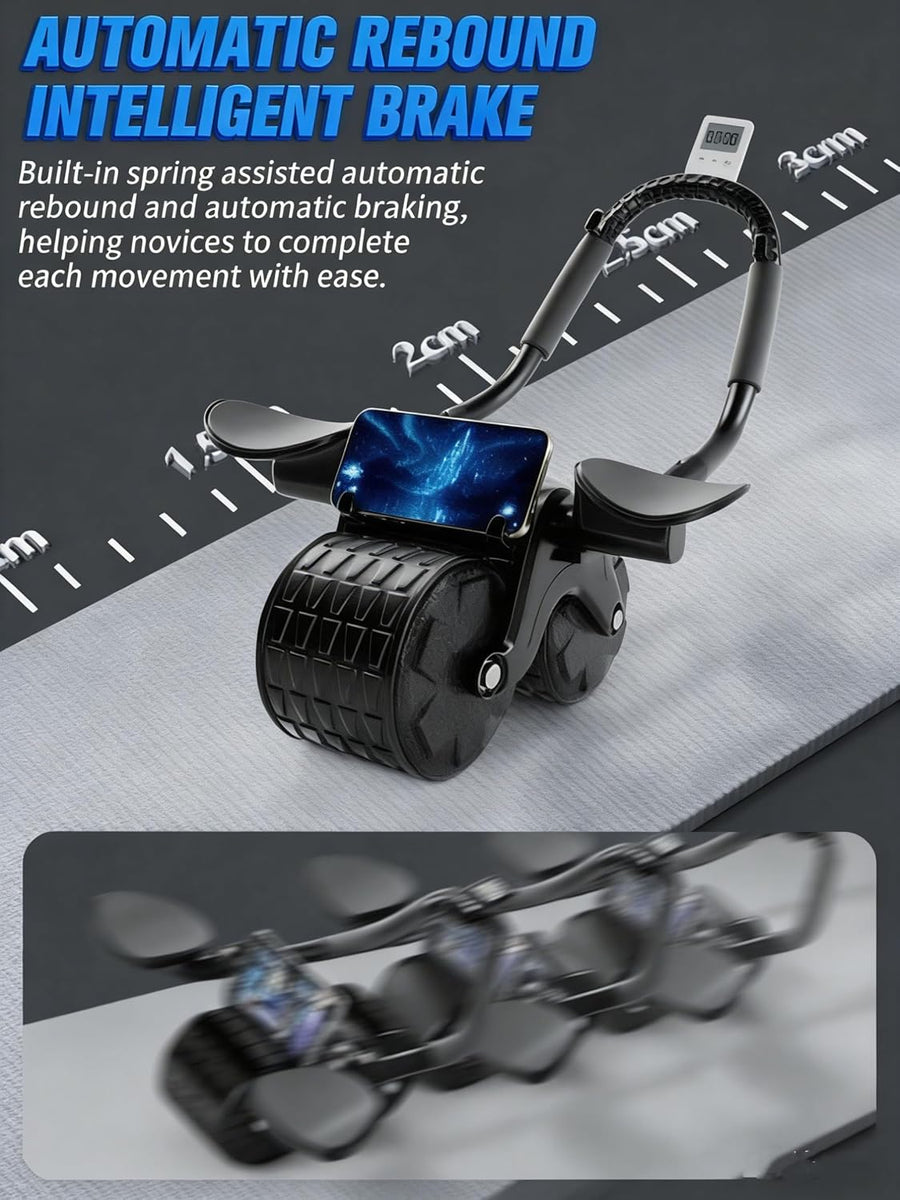 2026 Upgraded Automatic Rebound Ab Roller with Elbow Support for Core Strength Training