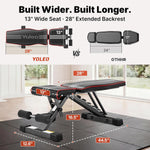 YOLEO Adjustable Weight Bench, ASTM-Certified 827LBS, 95% Pre-Assembled, Foldable Gym Bench
