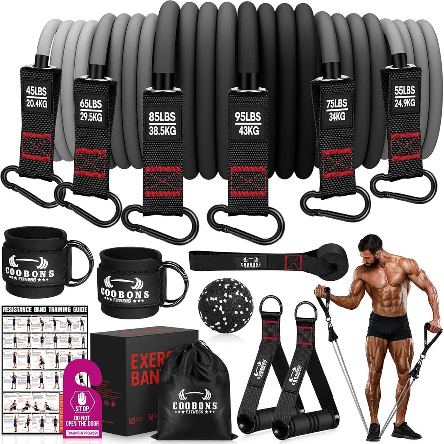 300LB Resistance Bands for Men - Heavy Duty Workout Bands with Handles