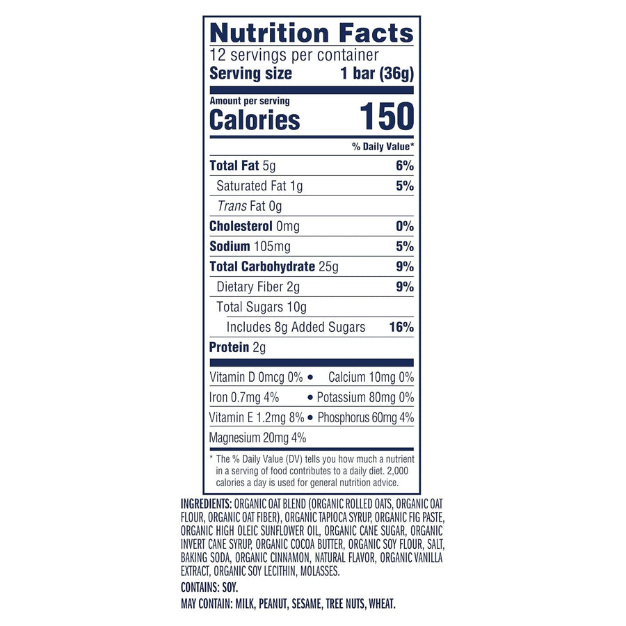 Zbar - Iced Oatmeal Cookie - Soft-Baked Energy Snack Bars - Non-GMO - 12g Whole Grains - USDA Organic Granola Bars (12 Pack)