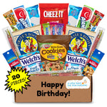 Hangry Kit Birthday Snack Box - (20 CT) Happy Birthday Basket Care Package - Contains Birthday Snacks, Cookies, Chips, Candy. Party Variety Box. (Funny 1)