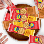 RITZ Peanut Butter and Cheese Sandwich Crackers Variety Pack, Lunch Snacks, 32 Snack Packs (6 Crackers Per Pack)