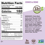 Lenny & Larry's Cookie-fied Protein Bar – Cookies & Creme Vegan Protein Bars 9x45g – Healthy Snacks with 12g Plant Protein & 5g Fiber – Gluten free Power Bar, Keto Friendly, Non-GMO & Vegan