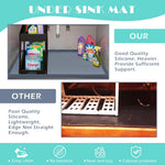 URMONA Waterproof Silicone Under Sink Mat 31'' x 22'' Shelf Liner for Kitchen and Bathroom, Cabinet and Counter Protector, Storage and Organizers, Litter Mat, Pet Cat Puppy Essentials(Dark Grey)