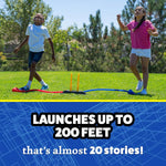 Stomp Rocket Original Dueling Rocket Launcher for Kids, 8 Rockets - Fun Backyard & Outdoor Kids Toys Gifts for Boys & Girls -Toy Foam Blaster Set Soars 200ft - Multi-Player Launcher Stand