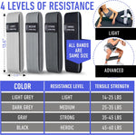 Resistance Bands Set for Working Out with 4 Fabric Elastic Bands