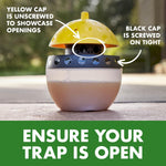 Spectracide Wasp, Hornet & Yellowjacket Trap, Hanging Wasp & Hornet Trap with a Quick-Drown Formula That Submerges & Kills Insects, 1 Count