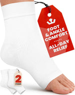 KEMFORD Ankle Compression Sleeve - 20-30mmHg, Beige, M