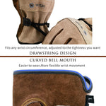 Leather Work Gloves for Men or Women. Large Glove for Gardening, Tig/Mig Welding, Construction, Chainsaw, Farm, Ranch, etc. Cowhide, Cotton Lined, Utility, Firm Grip, Durable. Coffee-grey L