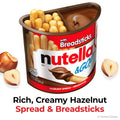 Nutella & GO! Chocolate Hazelnut Spread with Cocoa + Breadsticks, 24 Bulk Snack Packs, 1.8 oz Each