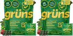 Gruns Adults Super Greens Gummies, Multivitamin Superfood Gummy Bears, Spirulina, Chlorella, Prebiotics & Fiber Gummies for Digestive Health, Adaptogens Supplement, 20 Vitamins & Minerals, 10 Count
