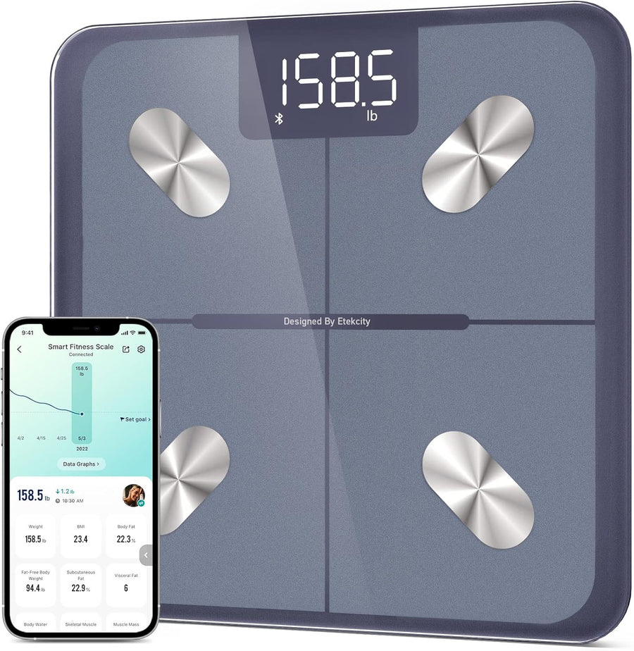 Etekcity Smart Scale with BMI, Body Fat, and 13 Metrics