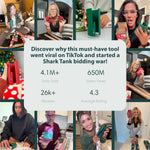 Little ELF Wrapping Paper Cutter (2-Pack) | As seen on Shark Tank | Made in USA | Green | Holiday Gift Wrap Paper Roll Holder and Cutter