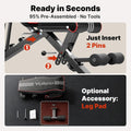 YOLEO Adjustable Weight Bench, ASTM-Certified 827LBS, 95% Pre-Assembled, Foldable Gym Bench