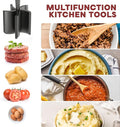 Meat Chopper, Hamburger Grinder, Premium Heat Resistant Smasher for Ground Beef, Burger Grinder Nylon Potato Mix Tool, Meat & Poultry Tenderizers-Black
