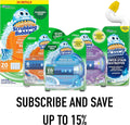 Scrubbing Bubbles Fresh Gel Toilet Bowl Cleaning Stamps, Helps Keep Toilet Clean and Helps Prevent Limescale & Rings, Rainshower Scent, 1 Dispenser with 24 Fresh Gel Stamps
