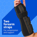 Medline Wrist and Forearm Splints, Medium, 10", Right Arm, for Immobilization and Support