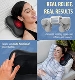 Zyllion Shiatsu Back and Neck Massager with Heat - 3D Electric Kneading Deep Tissue Massage Pillow