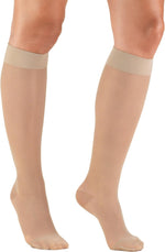 Truform 15-20 mmHg Women's Knee High Compression Stockings, 20 Denier, Nude, Medium