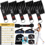 Resistance Bands with Handles for Women - 5 Levels, Yoga, Pilates, Therapy