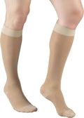 Truform 15-20 mmHg Women's Knee High Compression Stockings, 20 Denier, Nude, Medium