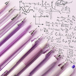 Four Candies Lavender Series Gel Pens, Black & Purple Ink Writing Pens with 0.5 mm Smooth Fine Point, School Office Stationery Supplies Desk Accessories Stocking Stuffers Gifts for Women, Set of 12