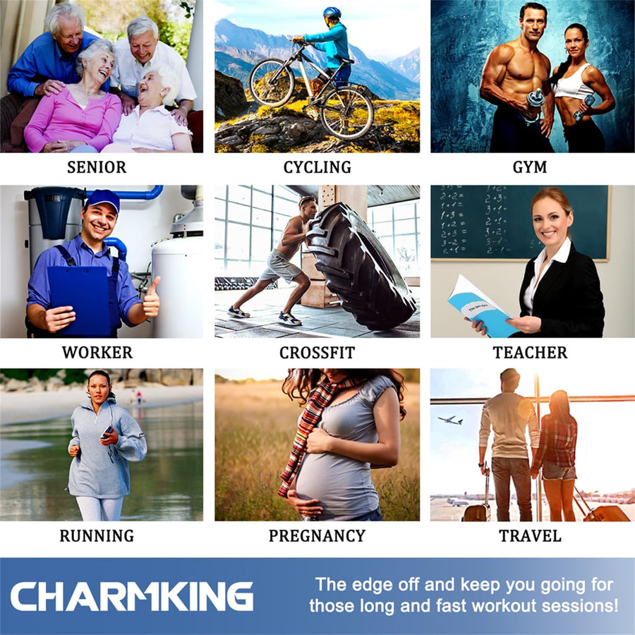 CHARMKING Compression Socks for Women and Men 15-20 mmHg