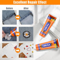 Fabric Glue Permanent, 60 ML Washable Clear Clothing Glue, Super Fabric Adhesive for Rhinestones, Patches, Clothes, Denim, Leather, Polyester, Fabrics, Doll Repair, Flannel, Cotton